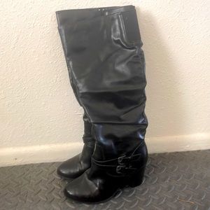 Style & Co leather heeled boots